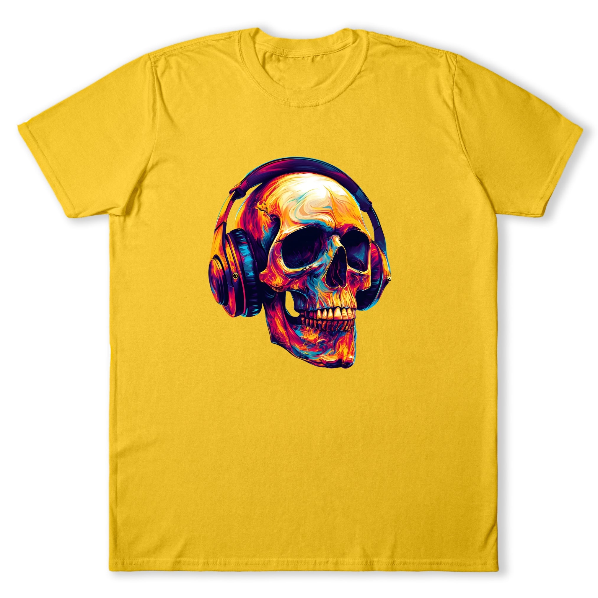 Skull Listens To Music T-Shirt