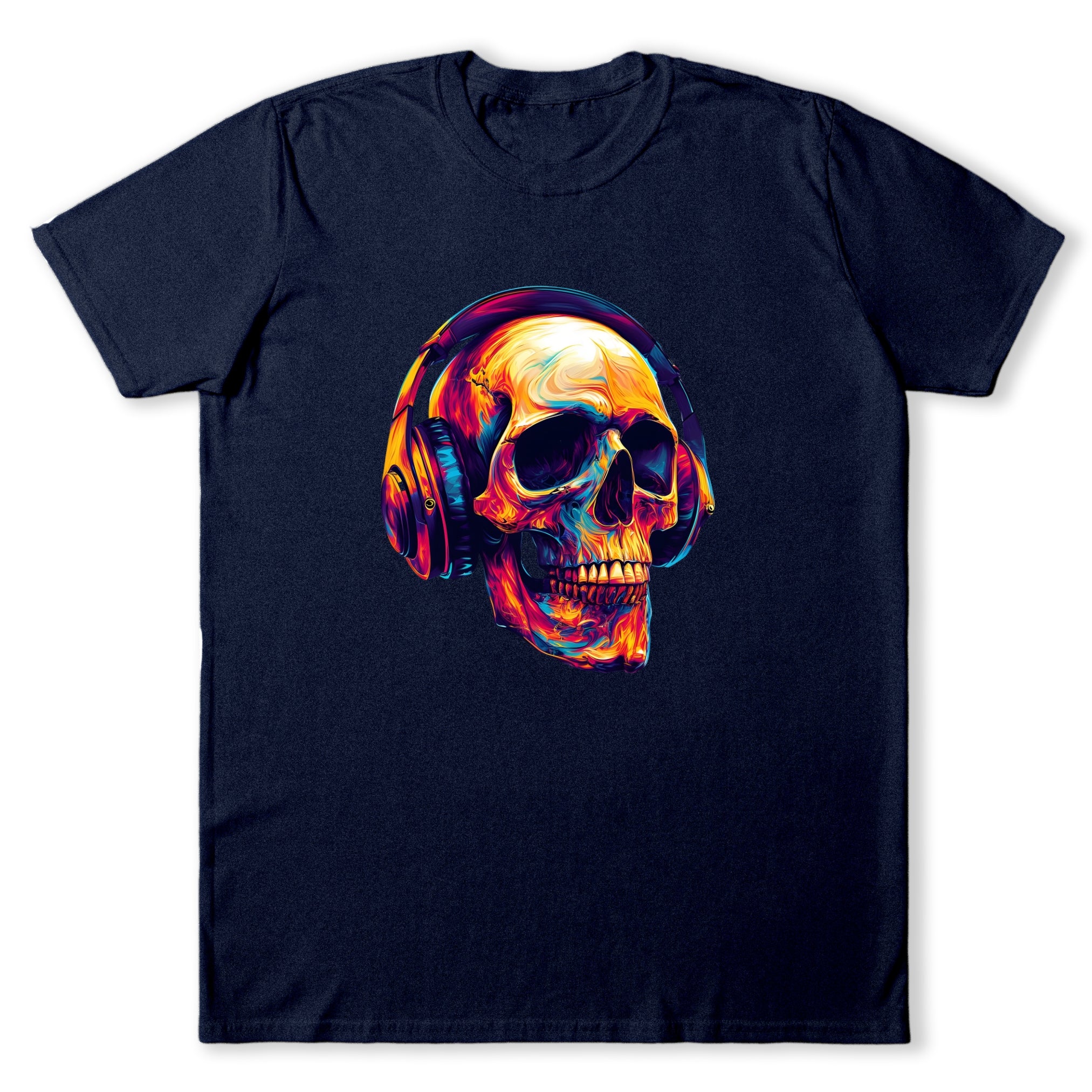 Skull Listens To Music T-Shirt