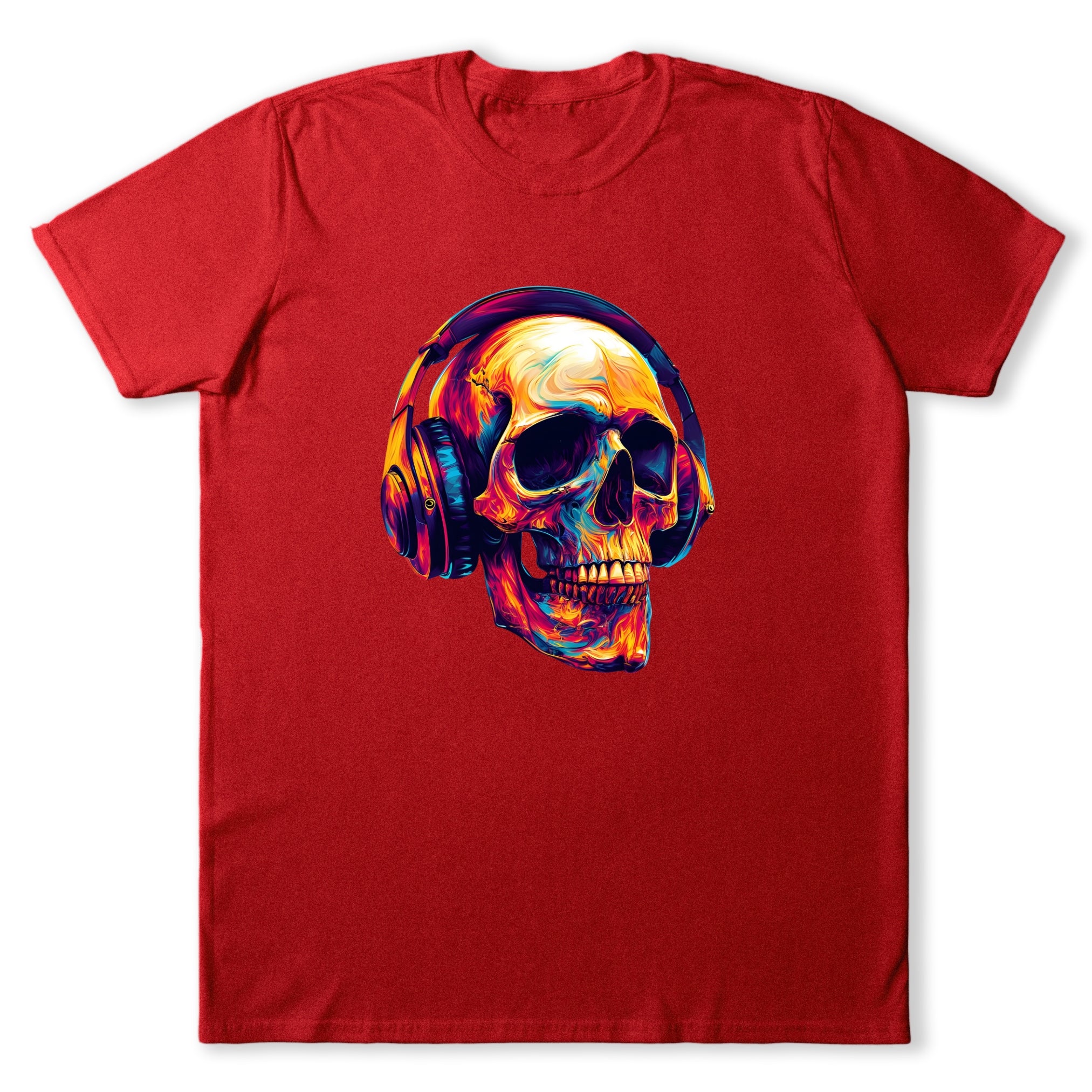 Skull Listens To Music T-Shirt